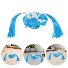 Dog Wig for Halloween - Pet Cosplay Wig - Funny Cat Costume Headwear - Small