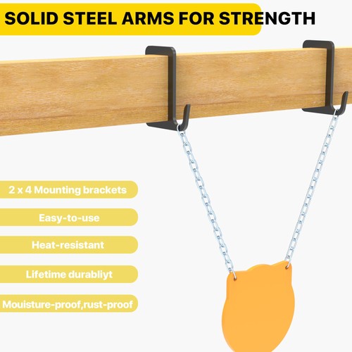 4 Pack Steel Target Hanger for 2x4 AR500 Shooting Targets - Quick Setup Bracket - Picture 3 of 7