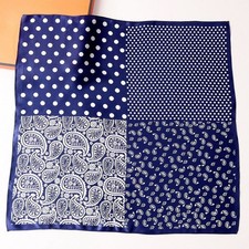 Unisex Paisley Print 100 Mulberry Silk Shawl Scarf Necktie Kerchief 21" 21"