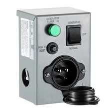 Generator Transfer Switch - 15 Amp 125V ETL Certificated Predrilled Manual Tr...