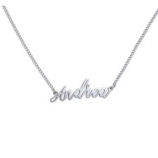 Custom Name Necklace Personalized Pendant 18k White Gold Plated for Women rea