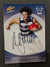 2008 AFL Select Champions Blue FOIL SIGNATURE FS41 Matthew Scarlett Geelong Cats
