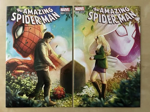 AMAZING SPIDER-MAN #7 & 8 EDGE EBENENBE TRADE DRESS CONNECTING COVERS 2022 NM/MT