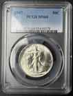 1947 WALKING LIBERTY HALF DOLLAR PCGS MS64
