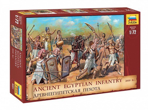 AltäGyptische Infanterie 2000 V. Chr. 1:72 Figuren-Modellbausatz Zvezda-image