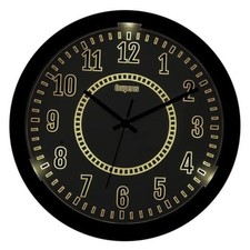 Night Light LED Wall Clock Glow in The Dark 12.8 Inch Silent Lighted up 