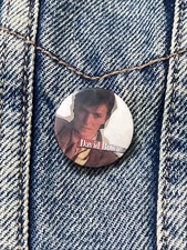 David Bowie Pinback Vintage Button Badge British Pop Music Pin 80s Retro #218