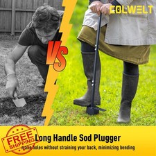 Colwelt 36" Sod Plugger Grass Plug Tool Lawn Repair Serrated Base