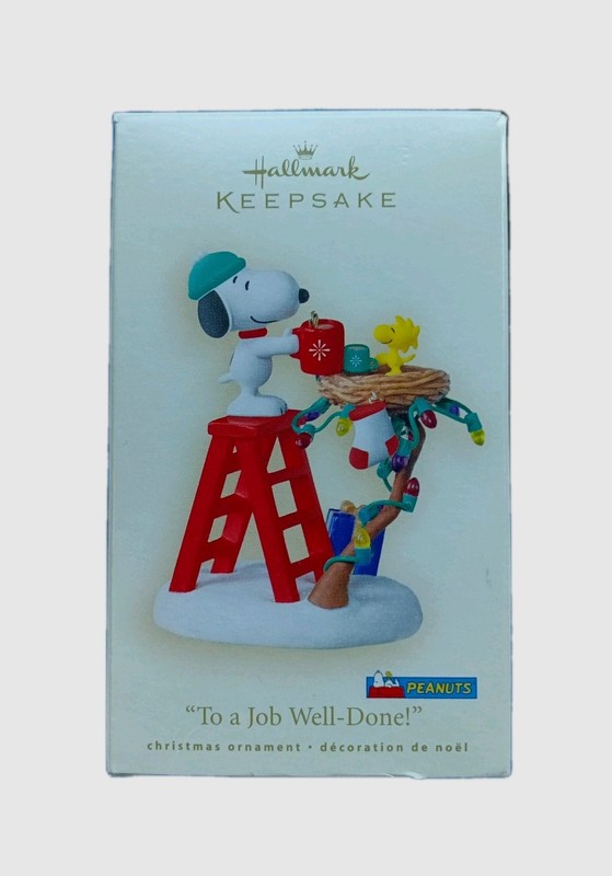 2007 Hallmark To a Job Well Done Ornament  Peanuts Gang Snoopy And Woodstock New