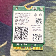 Intel AX201NGW Wi-Fi 6 IEEE 802.11ax 2400 Mbps Wireless Card M.2 2230