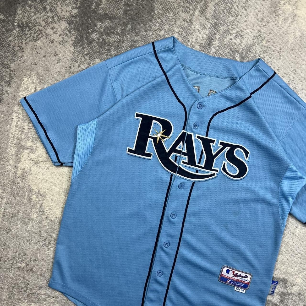 Majestic Athletic MLB Tampa Bay Rays Baseball Jersey XL Men's image 2