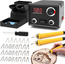 Macchina per Pirografia,  60W Pirografo per Legno Professionale Digitale Tempera