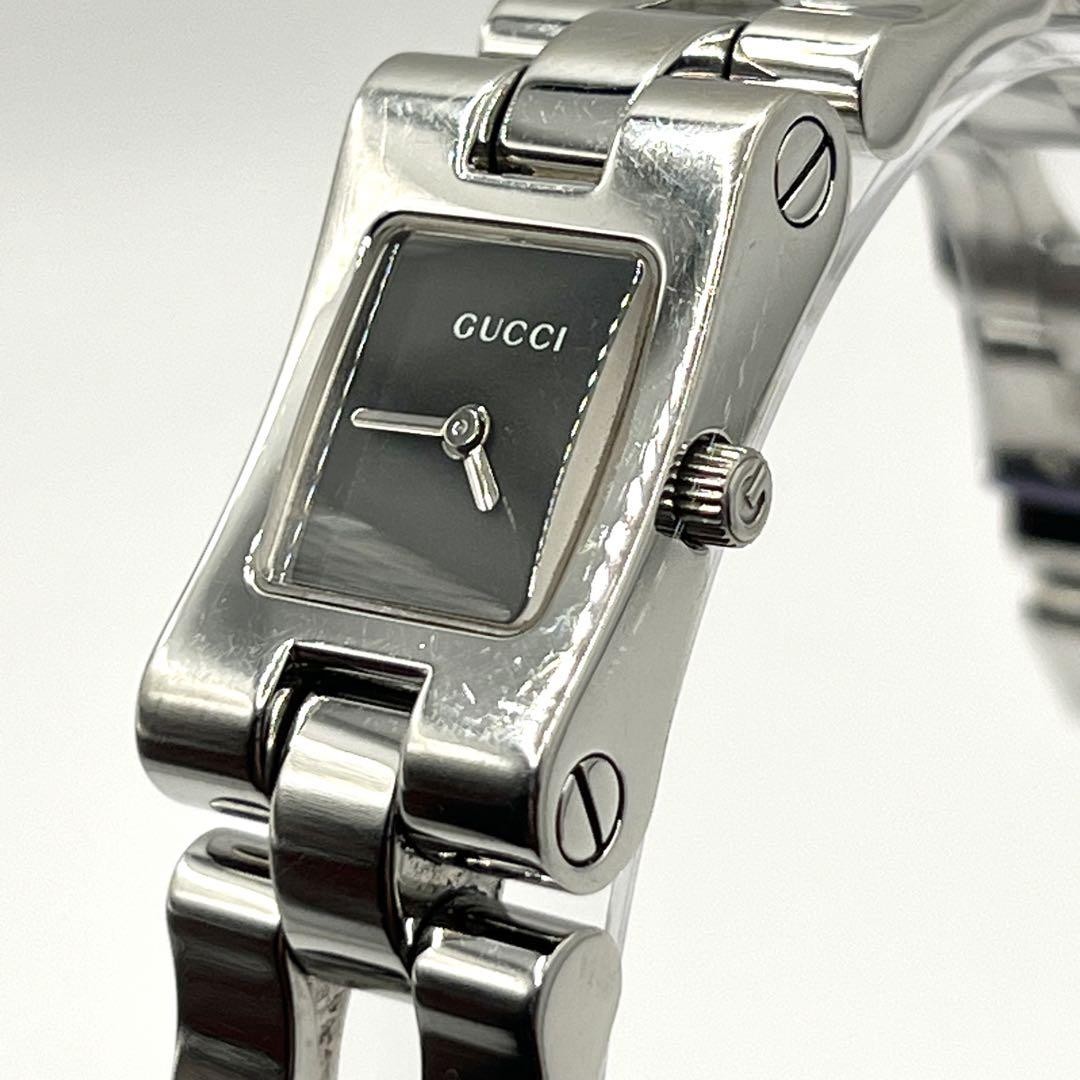 Gucci 2305L Womens Silver Black Watch Brand New Luxury Timepiece
