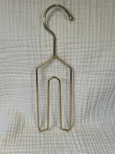 Vintage Brass Wire Tie Rack Hanger Mid Century Men  s Closet Organizer Valet