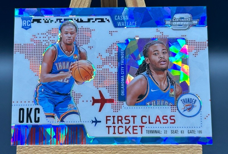 Cason Wallace 2023-24 Contenders Optic First Class Ticket Red Ice 069/175 RC #7