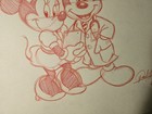 Disney Mickey and Minnie Mouse Doctor Nurse Drawing/Sketch Handmade/drawn Art — photo 2
