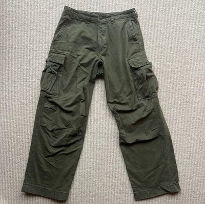 Abercrombie & Fitch Baggy Olive Green Cargo Pants Size 28x30