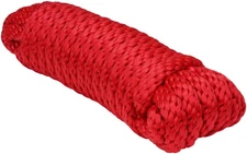 3008.0127 Solid Braid MFP Utility Rope - 1/2" X 50', Red