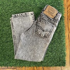Archive Little Levis Black Tab USA Made Gray Wash Jeans Kids Size 6 Rare 1970 s