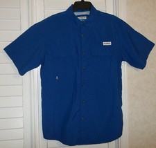 Magellan Fish Gear Shirt Men's Relaxed Fit Moisture Wicking Short Sleeve Blue M