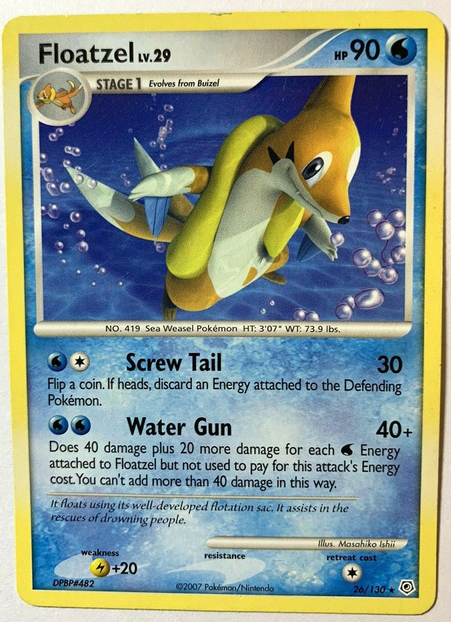 FLOATZEL - Diamond & Pearl - 26/130 - *RARE* - Pokemon Card - 2007 - NM-LP