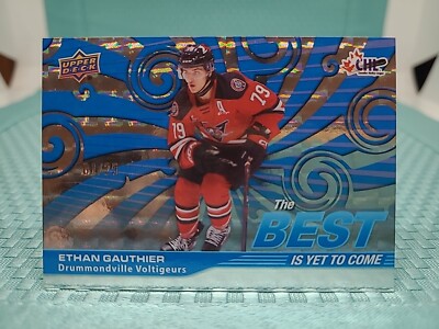 /25 - 2023-24 Upper Deck CHL The Best Is Yet To Come Ethan Gauthier Blue BYC-28