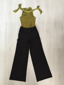 black and lime green jumpsuit