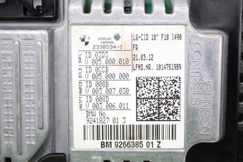23385341 pantalla multifunción para BMW SERIE5 TOURING (F11) 2010-2014 240592 - Imagen 7 de 13