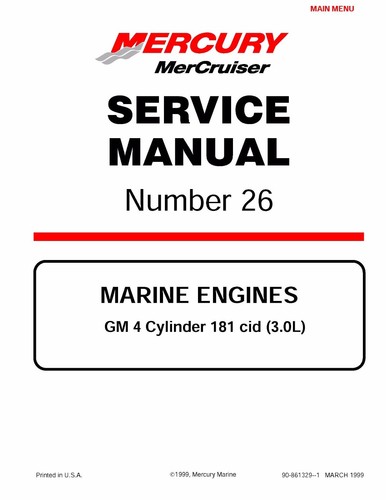 Joint Arrière Monobloc Mercruiser Marine 3.0L