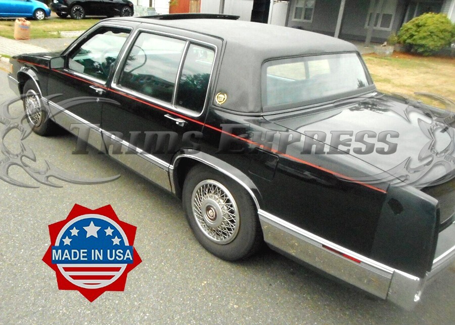 1989-1990 Cadillac DeVille 4Dr Sedan Stick-On Rocker Panel Trim