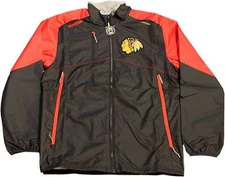 Chicago Blackhawks Black Rink Reebok Full Zip Jacket-10212-10218
