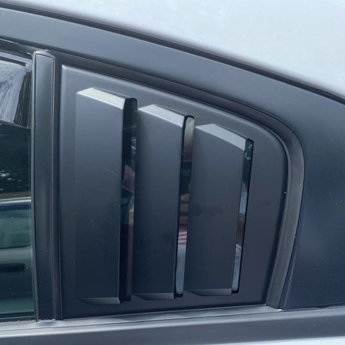 Black Side Window Louvers Air Vent Scoop Shades Cover For Dodge Charger 2011+ - Foto 2 di 11