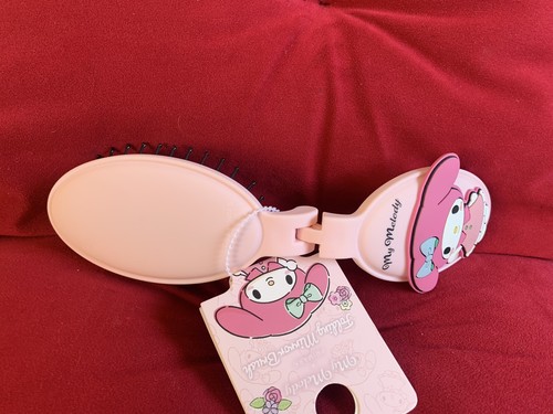 Hello Kitty My Melody 3D Folding Mirror Brush Compact Makeup Travel Work New - Picture 5 of 6