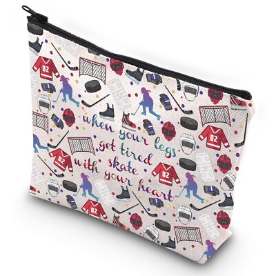 G2TUP Ice Hockey Cosmetic Bag Hockey Player Makeup Case Gift For Girls When Y...
