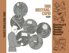 1986 Ford Mustang Capri Electrical Vacuum Troubleshooting Diagrams Manual