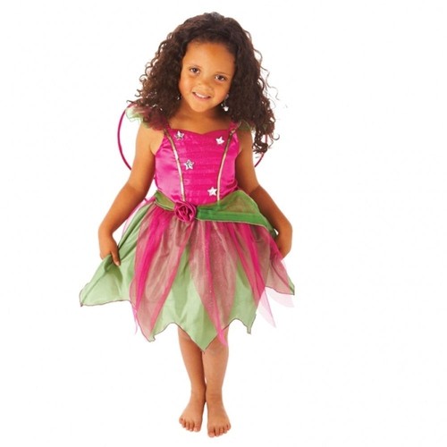 ★ 2 Tlg Wald Mulberry Fairy Elf Feenkleid Fee Kostüm 98-116 Rosa mit Flügel - Bild 5 von 5