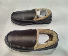 Deer Stags Spun Brown Slipper Size 8