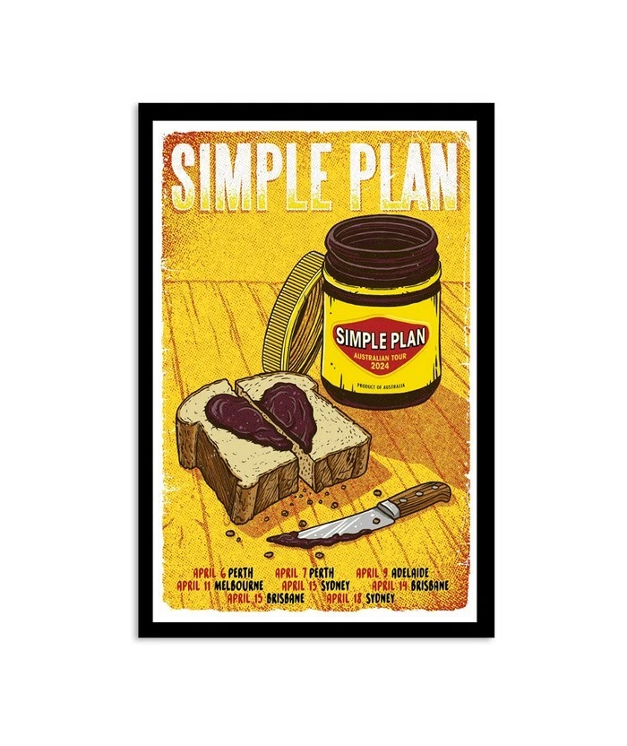 Simple Plan Australian Tour 2024 Poster