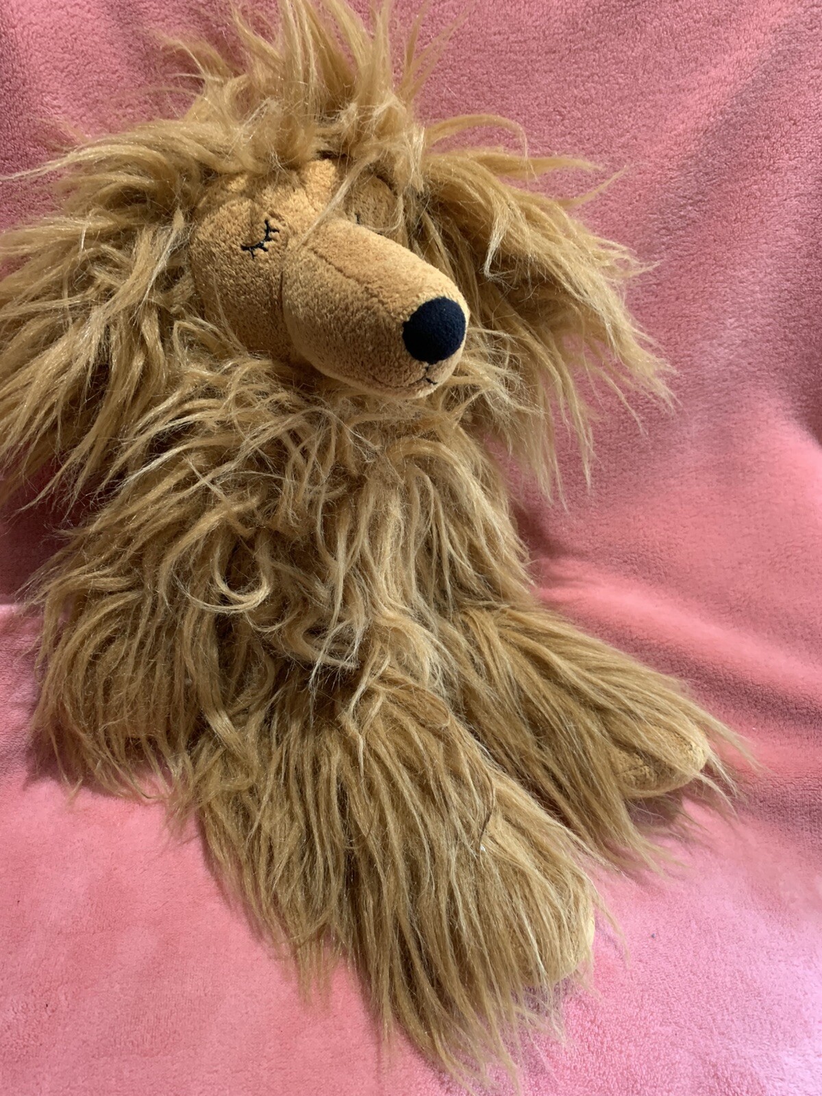 Jellycat Annabel Afghan Dog Retired With Tags Rare Fluffy Hound ( Tag Creased)