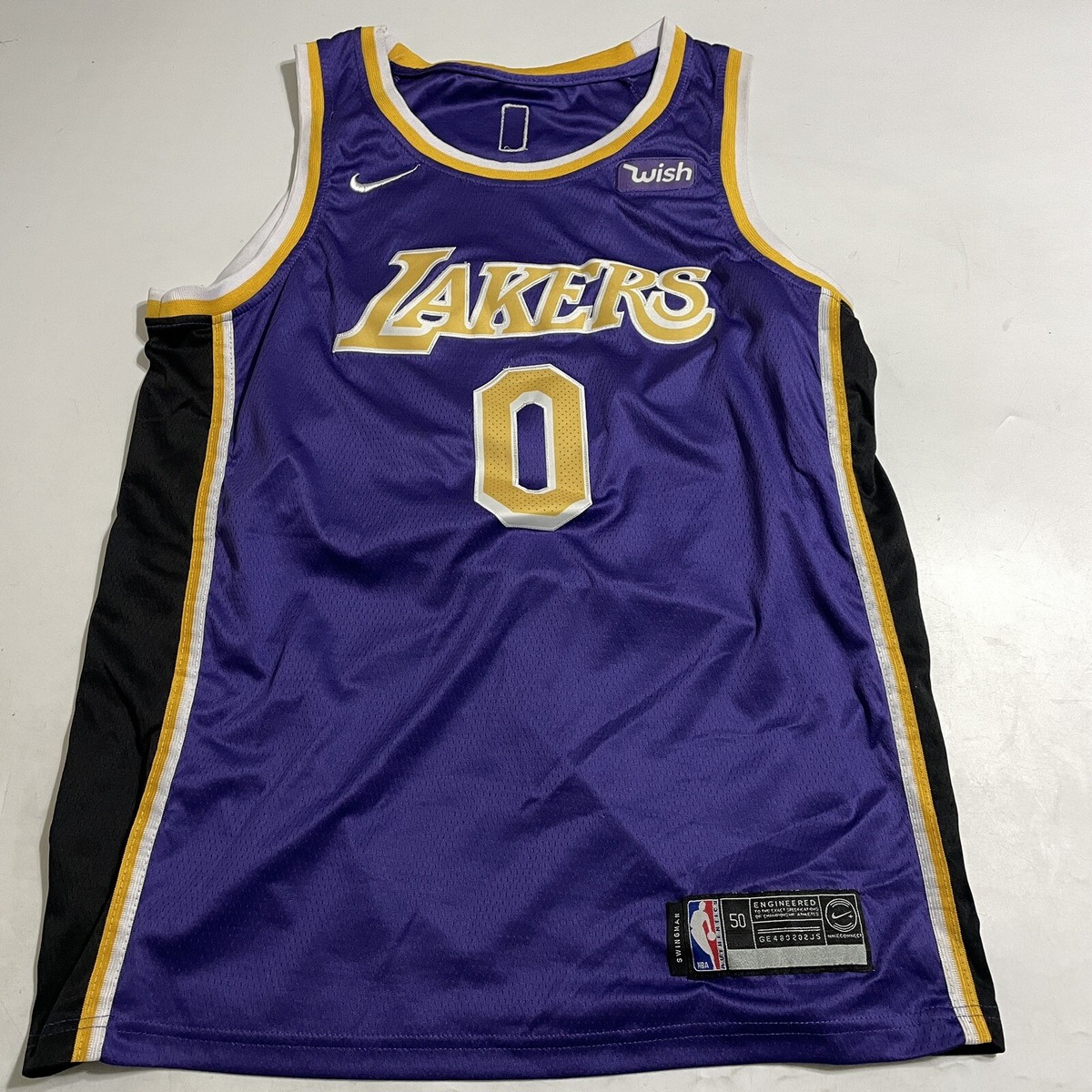 Los Angeles Lakers Jersey Mens 50 Swingman Nike Purple NBA #0 Kyle