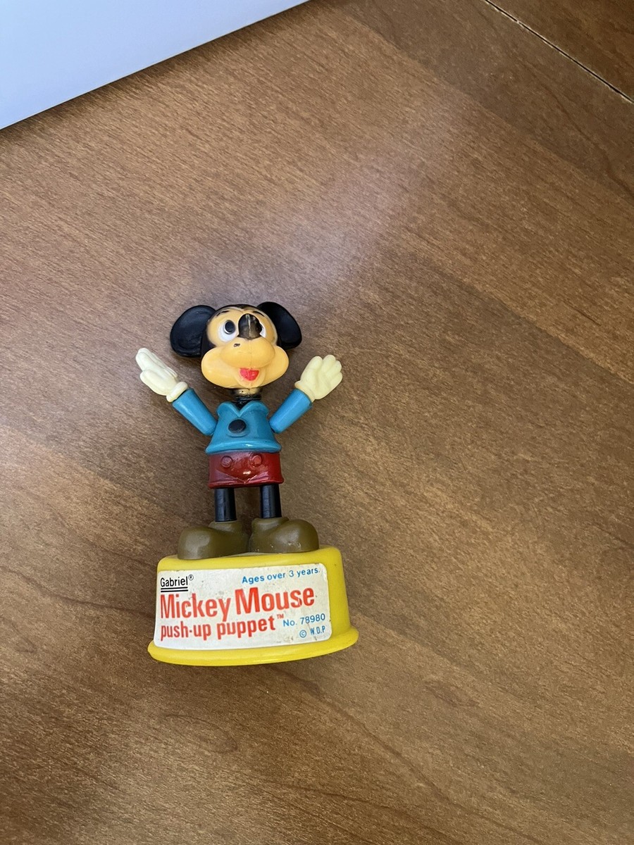 Vintage Gabriel Walt Disney MICKEY MOUSE 3-D Push-up Puppet Vintage Gabriel Walt Disney MICKEY MOUSE 3-D Push-up Puppet