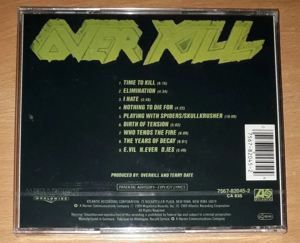 Overkill - The Years of Decay CD (Thrash Metal) *Brandneu/OPV* - Bild 2 von 2