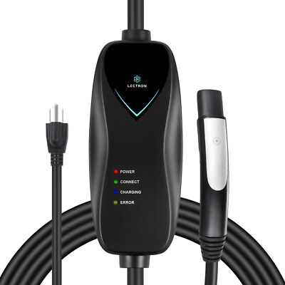 Lectron - Tesla Level 1 NEMA 5-15 Electric Vehicle (EV) Charger - up to 15A- ...