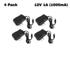 DC 12V 1A 1000mA Power Supply Adapter Wall Charger with 5.5 x 2.1 mm DC Plug