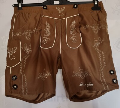 MENS SHORTS PANTS VINTAGE KITZO ALPEN OKTOBERFEST DIRNDL TYROL
