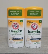 Lot 2 ARM & HAMMER Natural Deodorant Magnesium Vanilla Sandalwood Aluminum Free