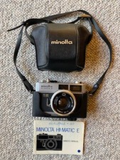 Minolta Hi-Matic E 35mm Rangefinder Film Camera With Case, Rokkor QF 1:17 F 40mm