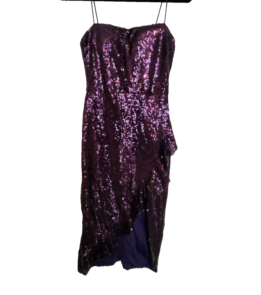 Windsor Purple Sequin Dress Split Spag Straps Prom Evening Wear Zip Lined Small | eBay Windsor Purple Sequin Dress Split Spag Straps Prom Evening Wear Zip Lined Small | eBay