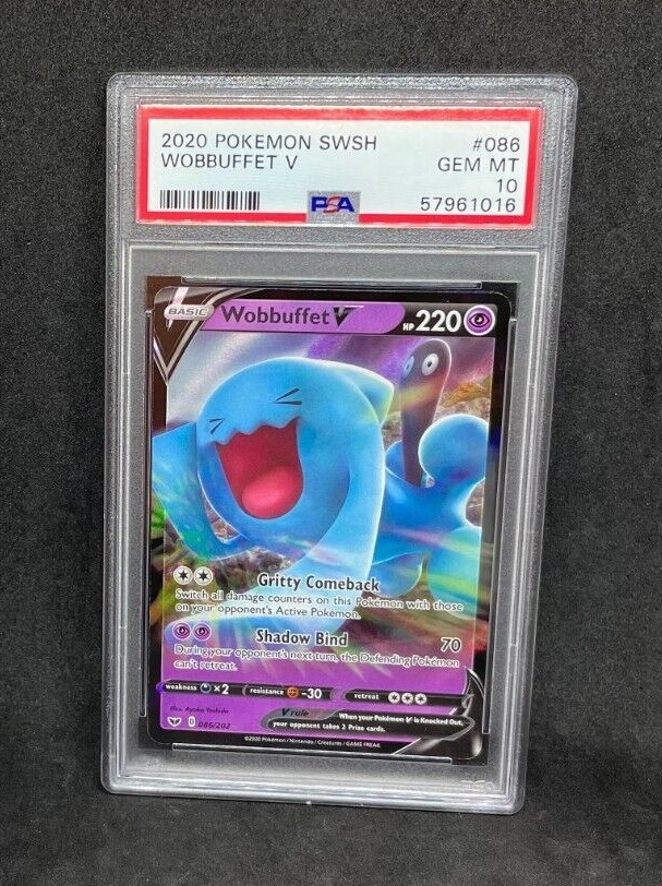 世界179枚 渦巻きあり PSA10 ソーナンス 50 wobbuffet Pokemon Sword & Shield SWSH Wobbuffet V 86/202 Ultra Rare