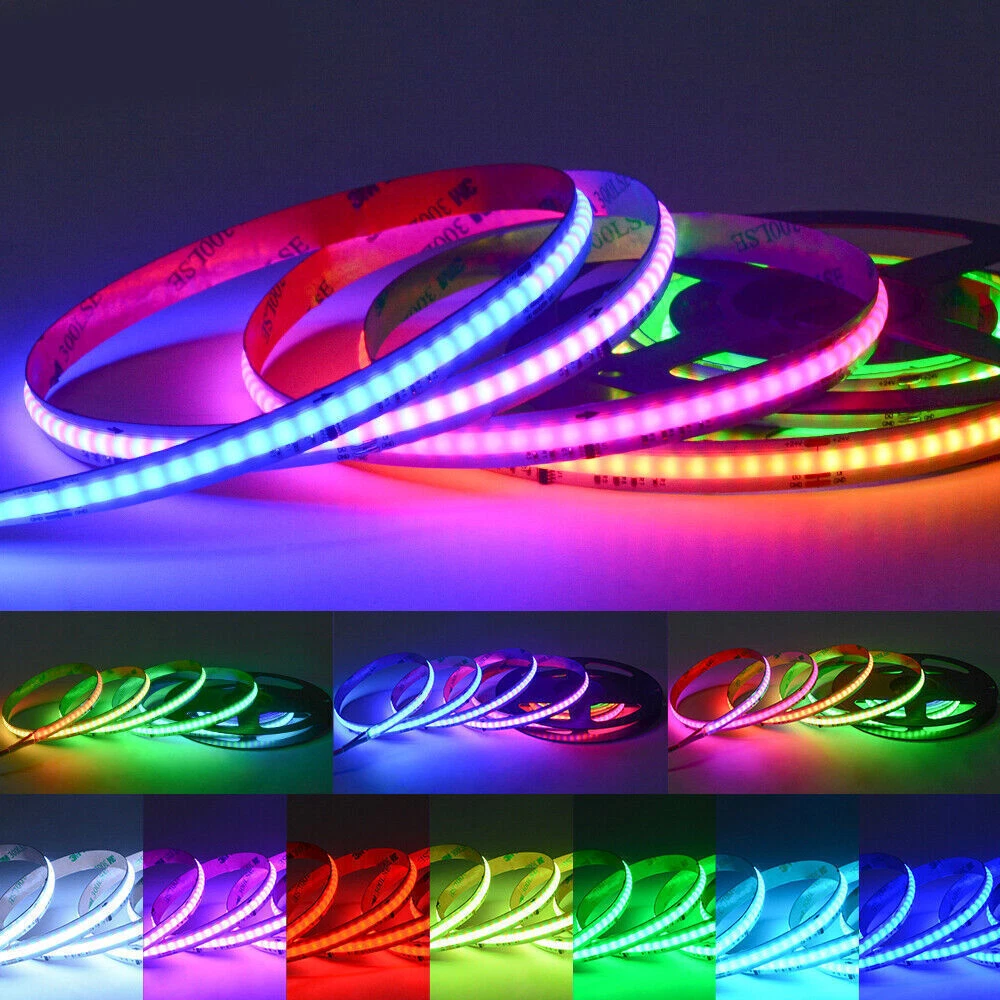 DC24V 5m 840leds/m 5in1 RGB+CCT COB LED Strip light Flexible Tape Room Car Decor